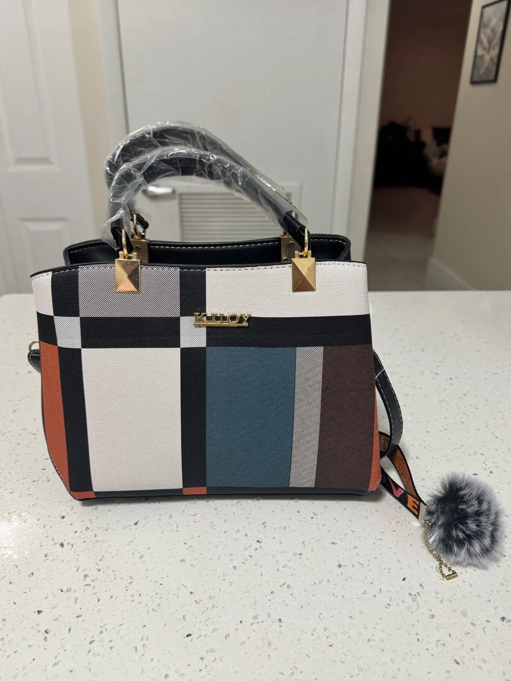 KUOY Plaid Handbag